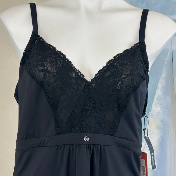 Montelle Intimates Full Bust Support Chemise Black  size XXL - Picture 3 of 7